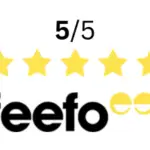 5/5 star rating at feefo