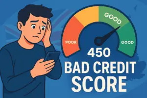 Visual representation of a bad credit score char