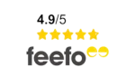 5/5 star rating at feefo