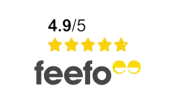 5/5 star rating at feefo